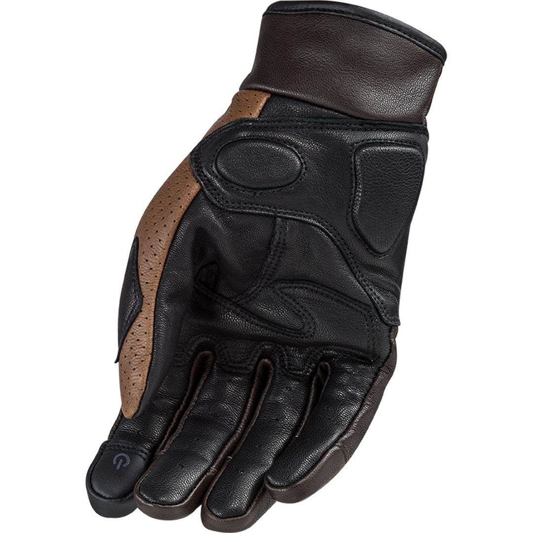 LS2 Helmets Rust Men's Motorcycle Glove Brown - Palm View