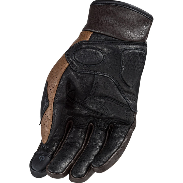 LS2 Helmets Rust Men's Motorcycle Glove Brown - Palm View