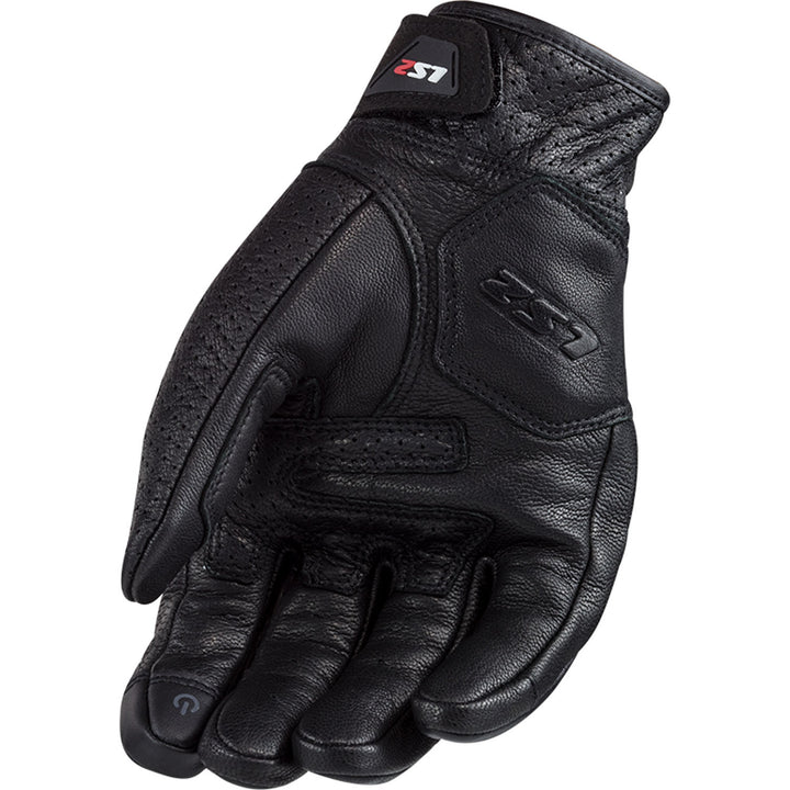 LS2 Helmets Spark Men's Motorcycle Glove Black - Palm View
