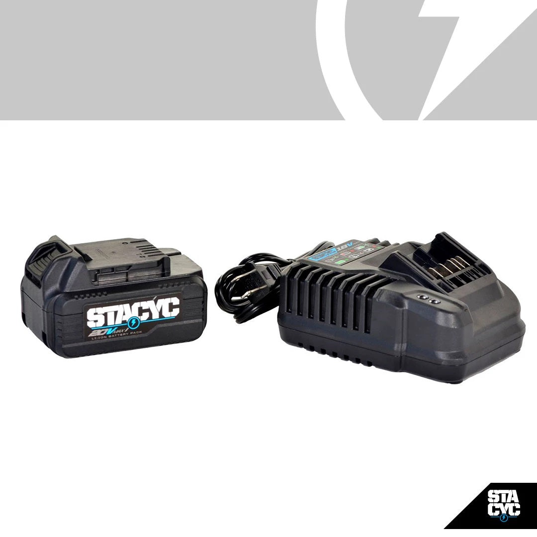 Stacyc Electric Bikes Stacyc 16EDRIVE Brushless - Display View of Battery and Charger