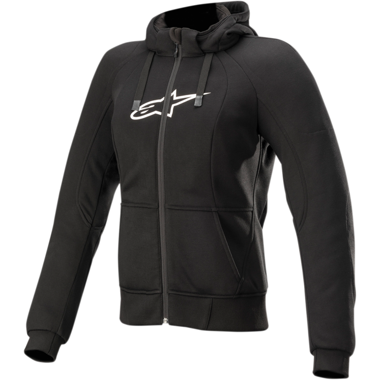 Alpinestars Stella Chrome Sport Armored Hoodie Black - Front View