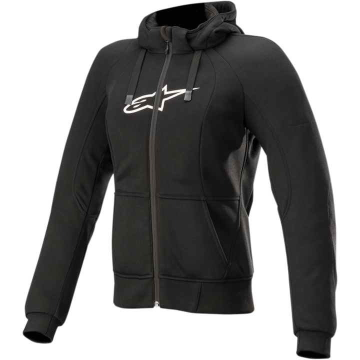 Alpinestars Stella Chrome Sport Armored Hoodie Black - Front View