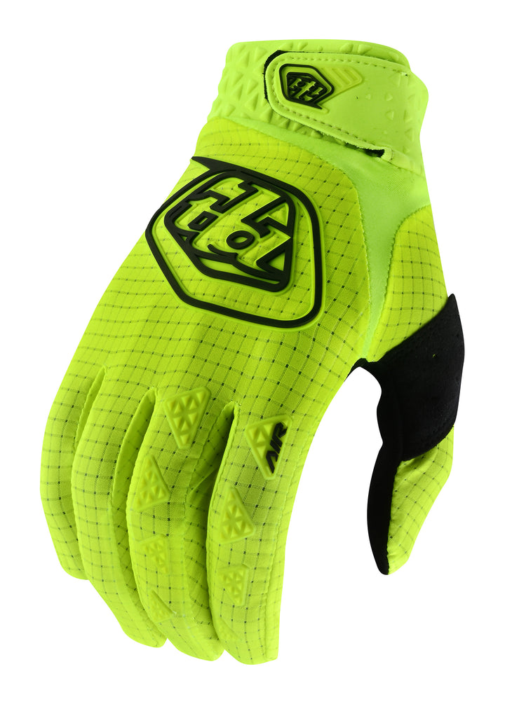 Troy Lee Designs Youth Air Off Road Glove Fluorescent Yellow - Back of Hand View