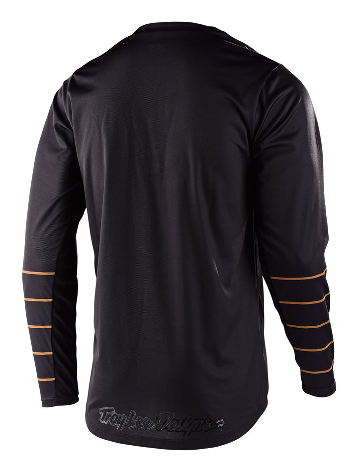 Troy Lee Designs GP Pinstripe Jersey Black/Gray - Rear View