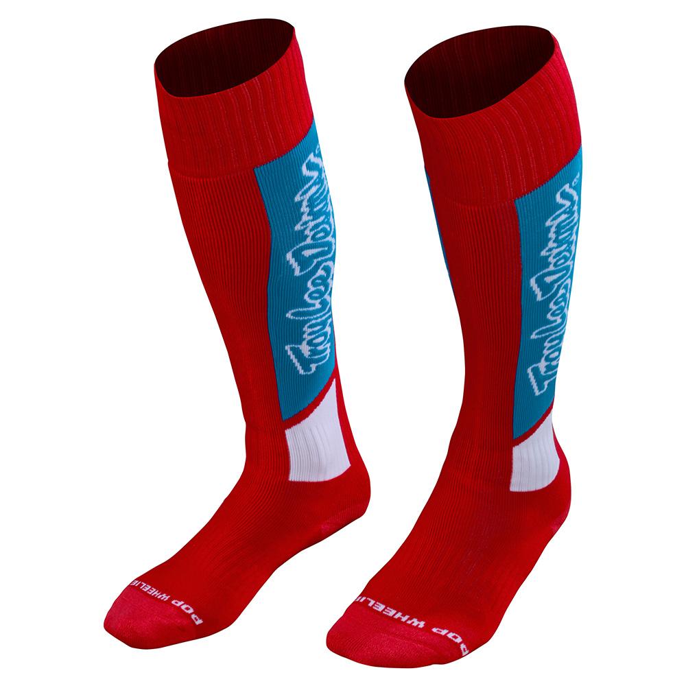 Troy Lee Designs Youth GP MX Thick Sock Vox Red - Front Side View