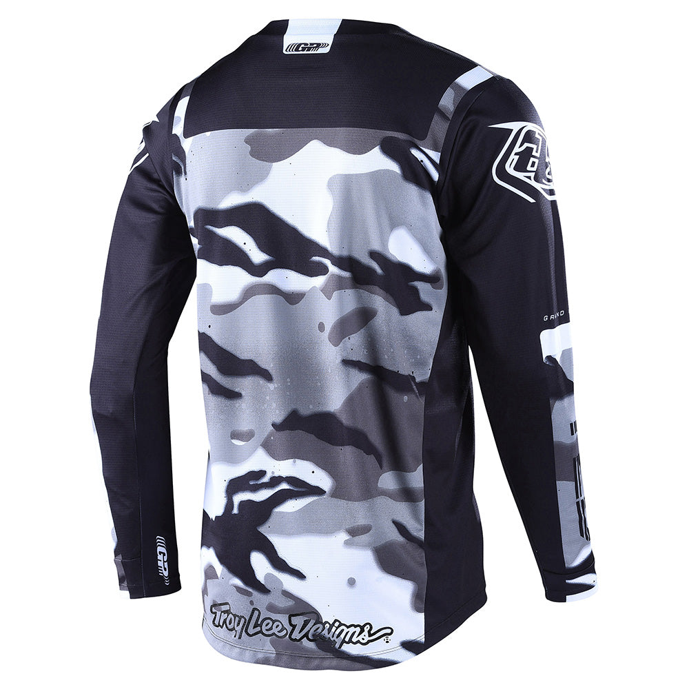 Troy Lee Designs GP Jersey Brazen Camo Gray - Rear View
