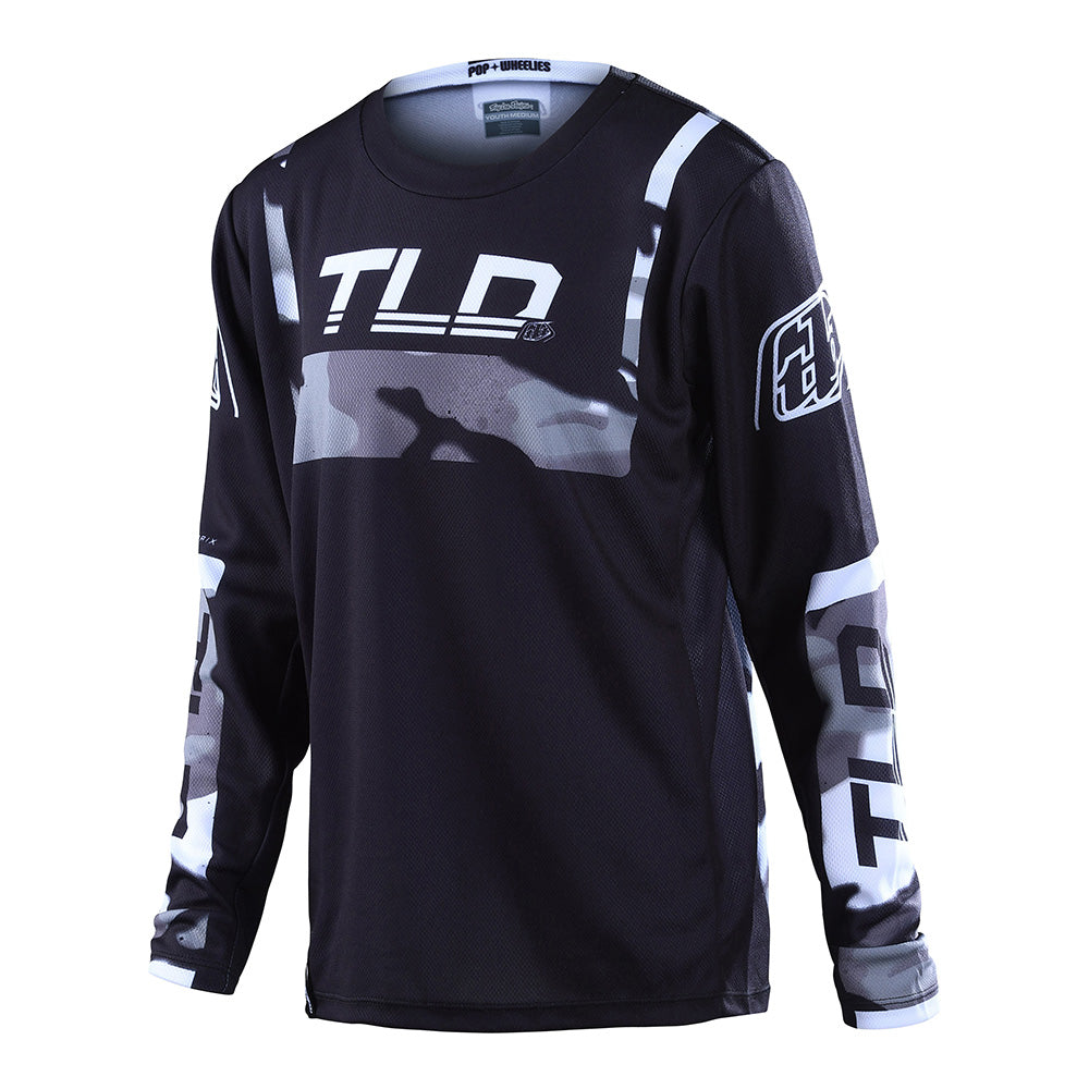 Troy Lee Designs Youth GP Jersey Brazen Camo Gray - Front View