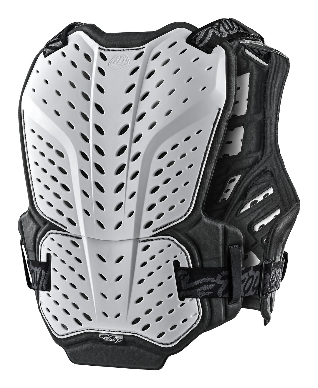 Troy Lee Designs Youth RockFight Chest Protector White - Rear Side View