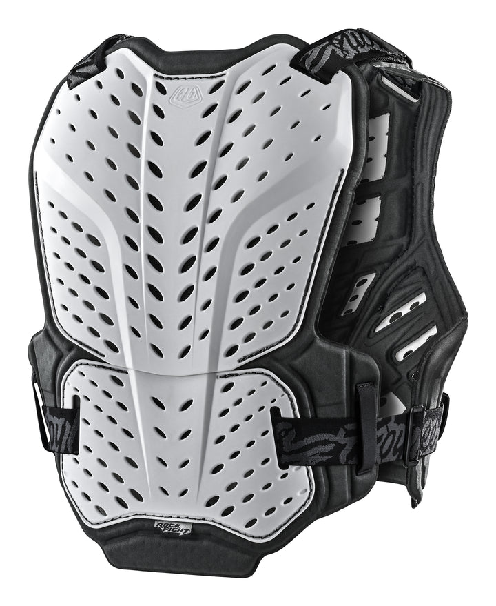 Troy Lee Designs Youth RockFight Chest Protector White - Rear Side View
