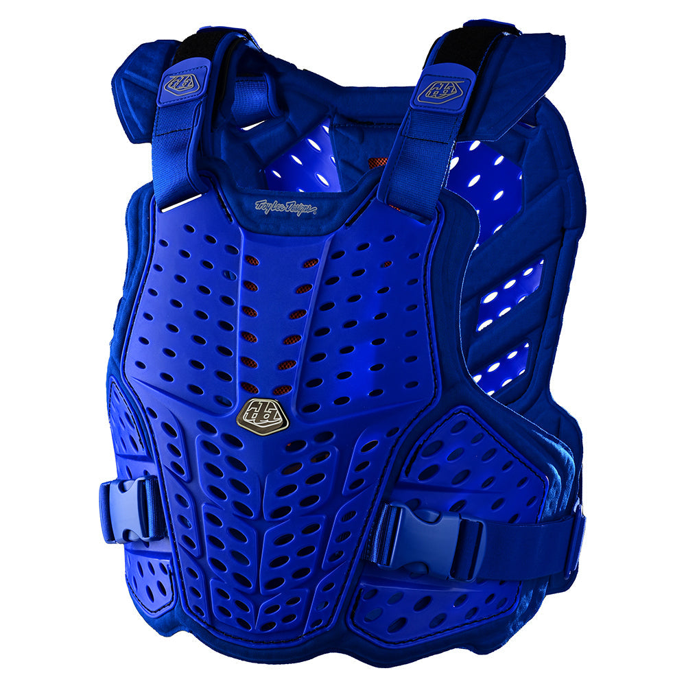 Troy Lee Designs Youth Rockfight Chest Protector Solid Blue - Front Side View