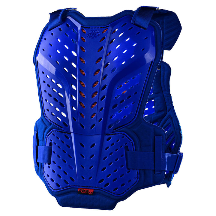 Troy Lee Designs Youth Rockfight Chest Protector Solid Blue - Rear Side View