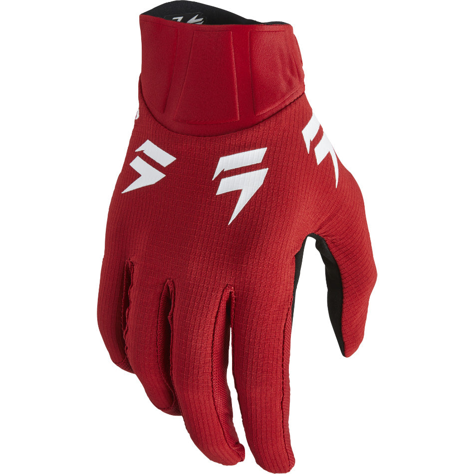 Shift Youth White Label Trac Glove Red - Back of Hand View