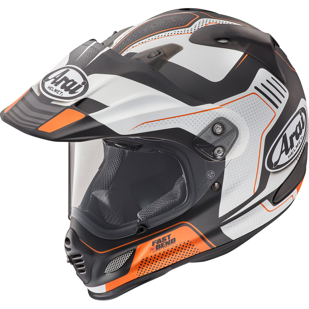 Arai XD-4 Vision Helmet Orange Frost - Front Side View