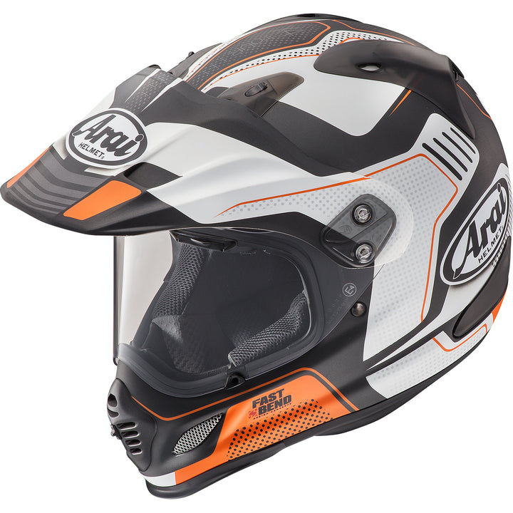 Arai XD-4 Vision Helmet Orange Frost - Front Side View
