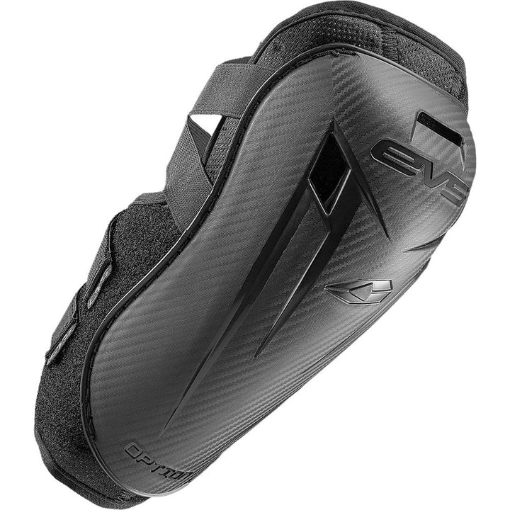 EVS Sports Option Elbow Guards Black - Front Side View