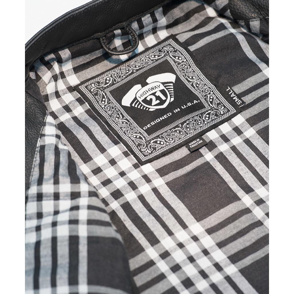 Highway 21 Magnum Vest Black - Close-Up of Label with Size Tags