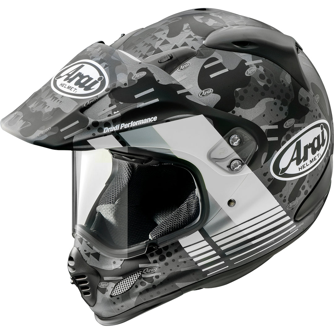 Arai XD-4 Cover Helmet White Frost - Front Side View