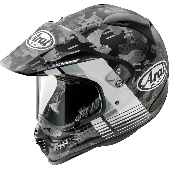 Arai XD-4 Cover Helmet White Frost - Front Side View