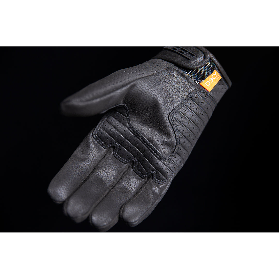 ICON Airform™ CE Gloves Black - Palm View with Dark Studio Background