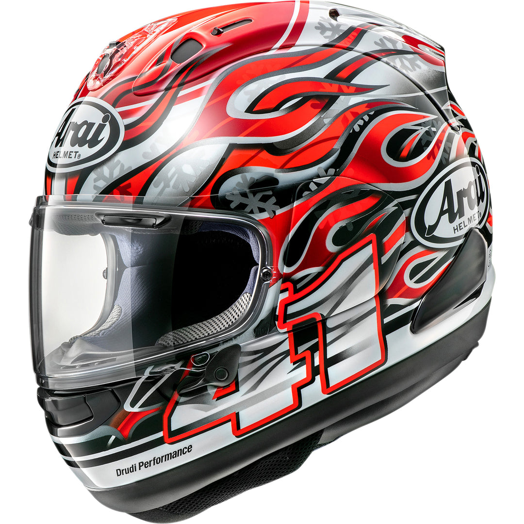add shield to bike helmet swivel rotating axis Arai Corsair-X Haga GP Helmet