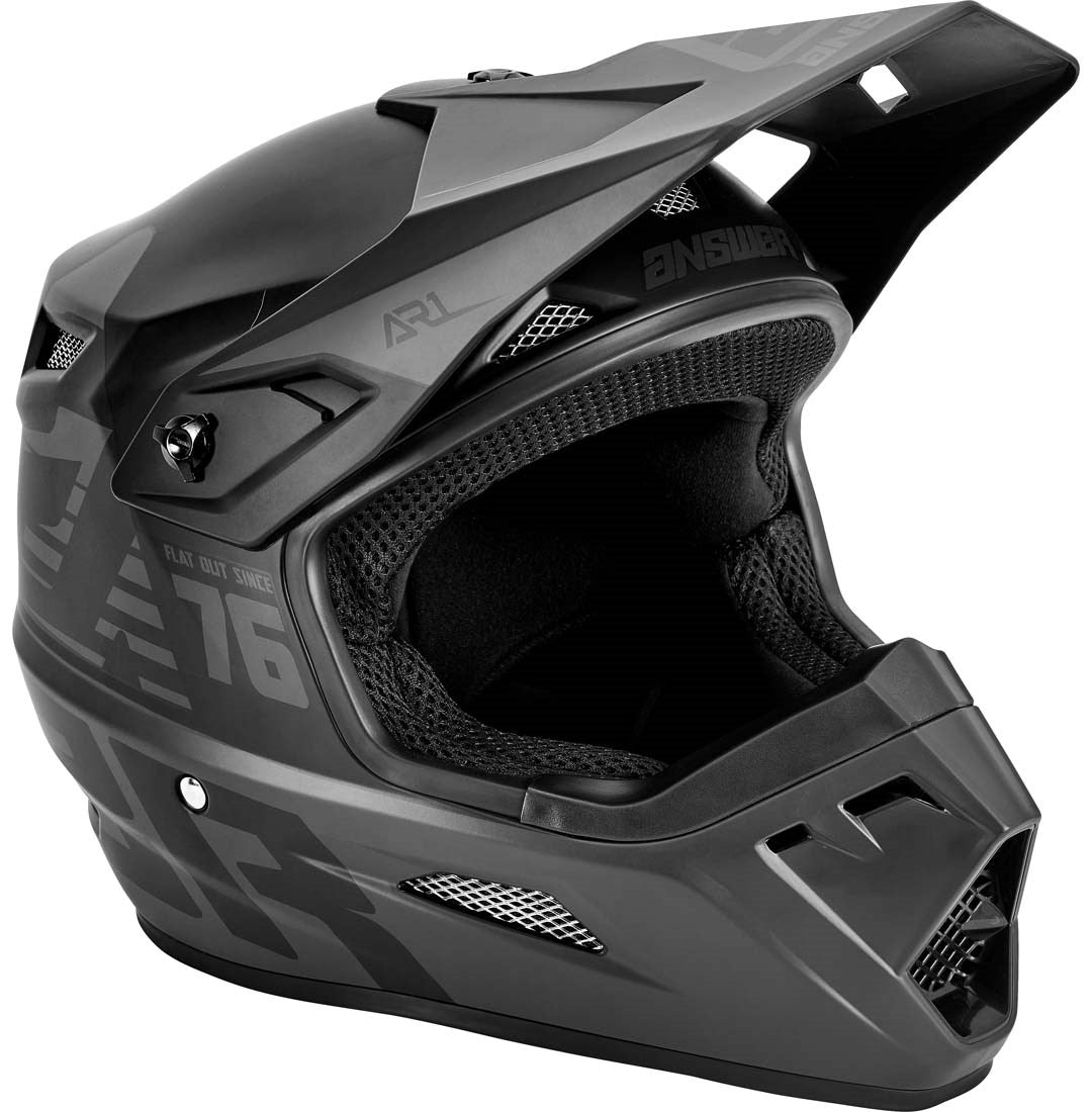 Answer AR1 Bold Off Road Helmet Matte Black - Front Right Side View