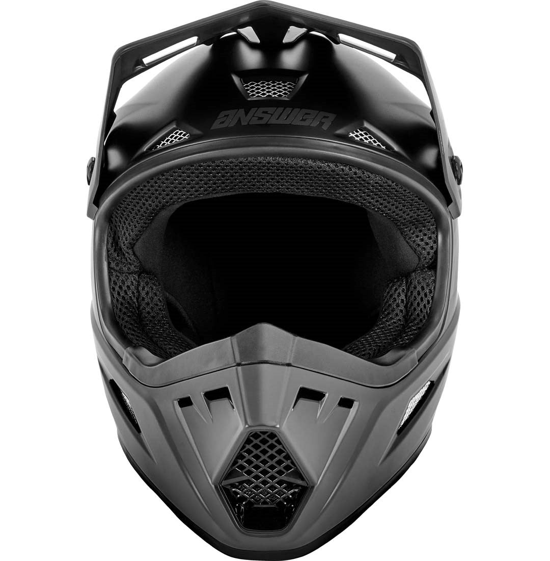 Answer AR1 Bold Off Road Helmet Matte Black - Front View