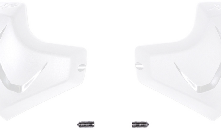 Alpinestars Elbow Sliders White - Close-Up of Pair