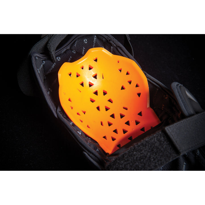 ICON Field Armor 3™ Knees Black - Close-Up of Armor Insert Partially Pulled Out from Slot