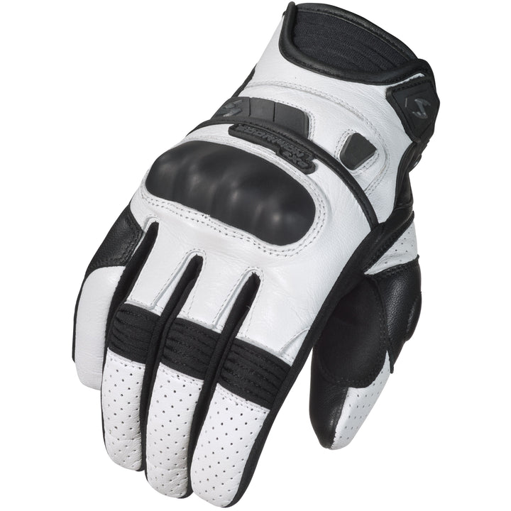 SCORPION EXO Women's Klaw II Gloves White - Back of Hand View