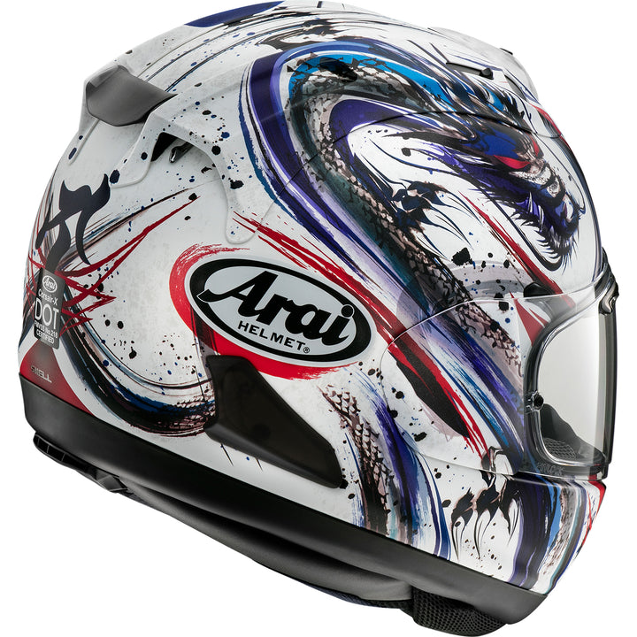 Arai Corsair-X Kiyonari Helmet Triko Frost - Rear Side View
