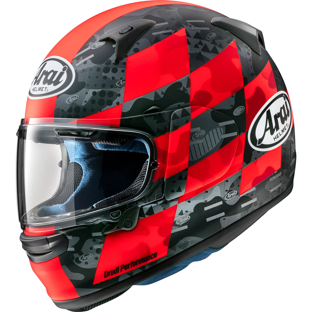 Arai Regent-X Patch Helmet Red Frost - Side View