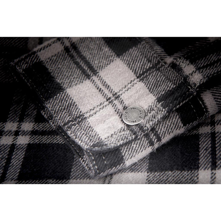 Highway 21 Marksman Flannel Black/Grey - Close-Up of Wrist Snap