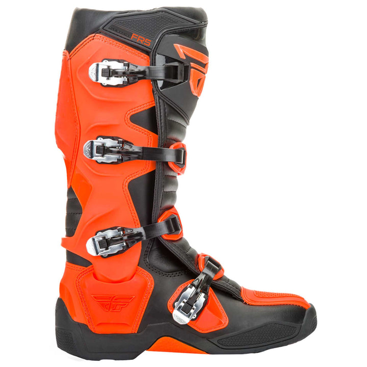 Fly Racing FR5 Boots Orange - Outer Side View