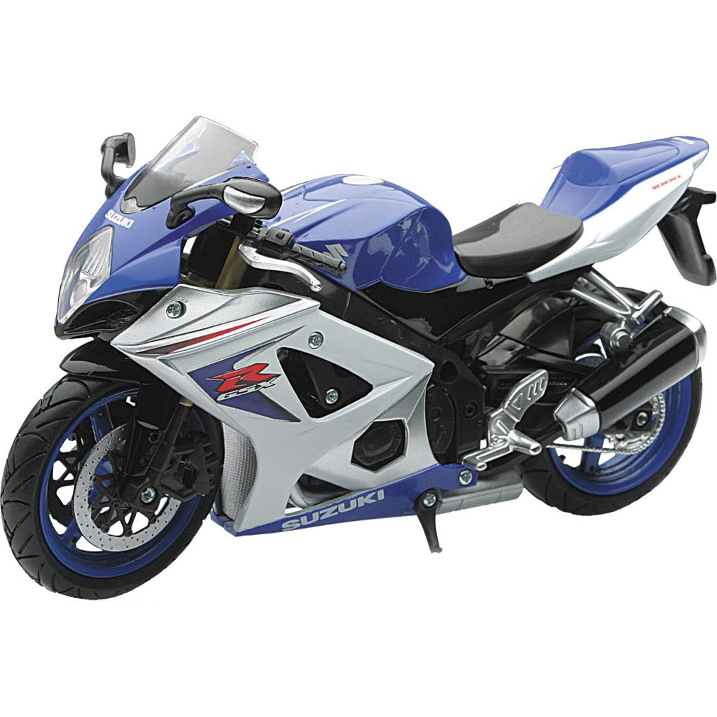New-Ray Toys Die-Cast Replica Gsx-R1000 08 Blu Suz 1:12 - Front Side View of Replica