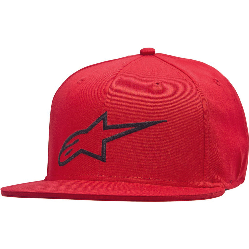 Alpinestars Ageless Flat Bill Hat Red/Black - Front Side View