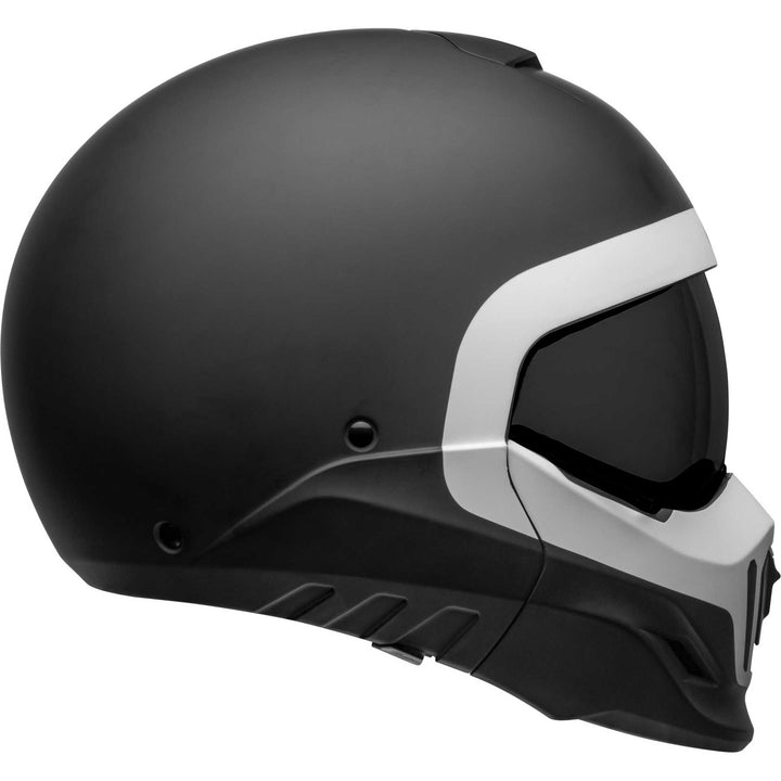 Bell Broozer Motorcycle Full Face Helmet Cranium Matte Black/White - Right Side View