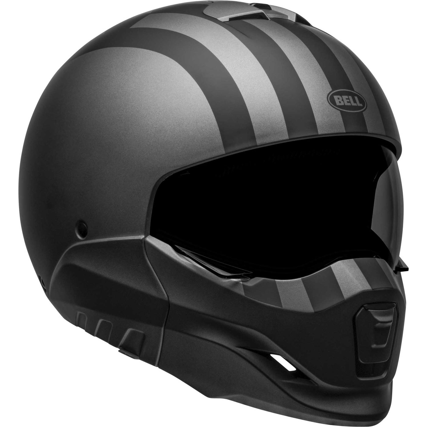 Bell Broozer Motorcycle Full Face Helmet Free Ride Matte Gray/Black