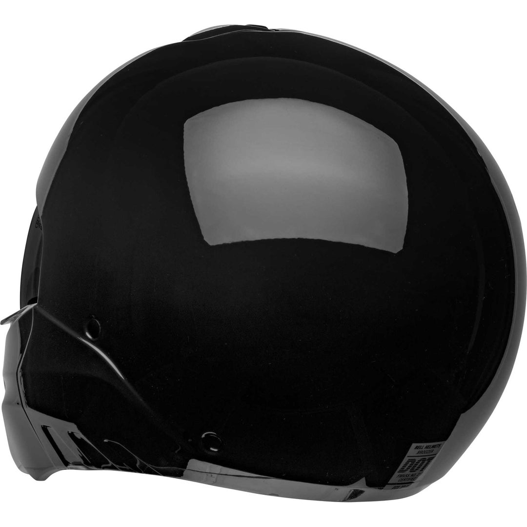 Bell Broozer Motorcycle Full Face Helmet Gloss Black - Rear Left Side View