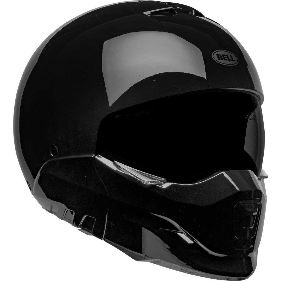 Bell Broozer Motorcycle Full Face Helmet Gloss Black - Front Right Side View