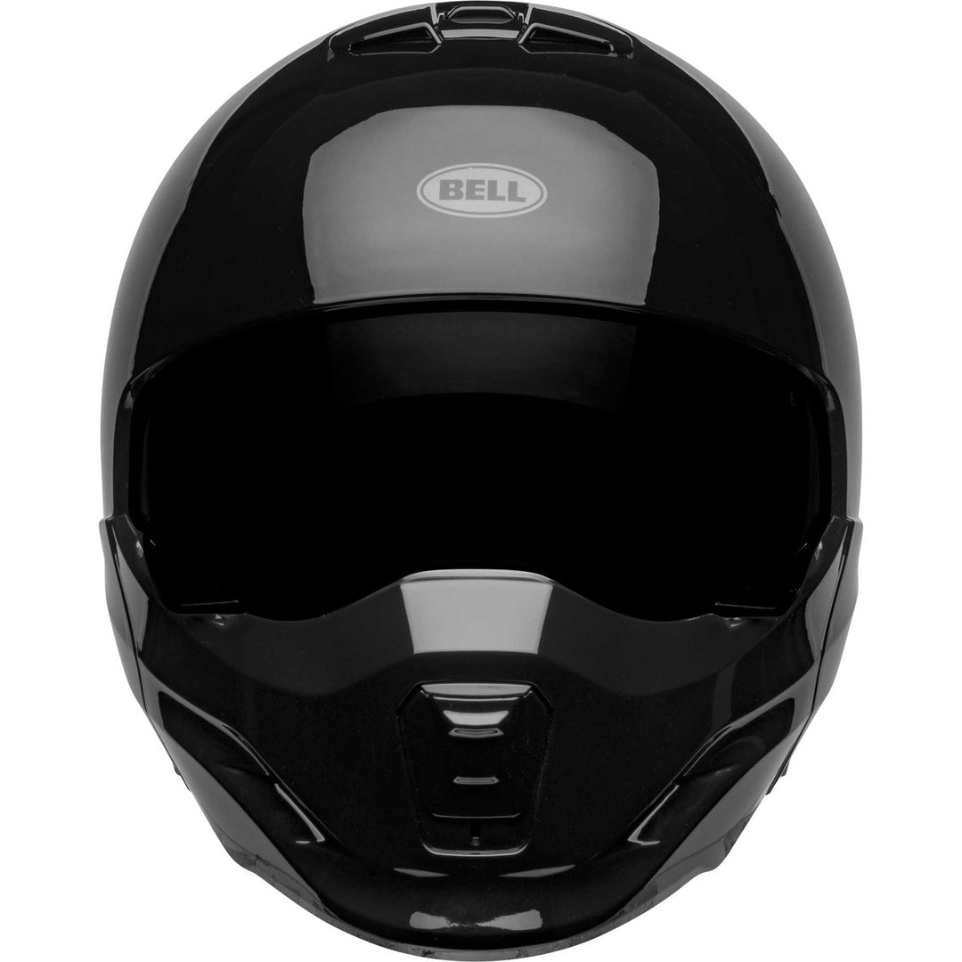 Bell Broozer Motorcycle Full Face Helmet Gloss Black - Front View