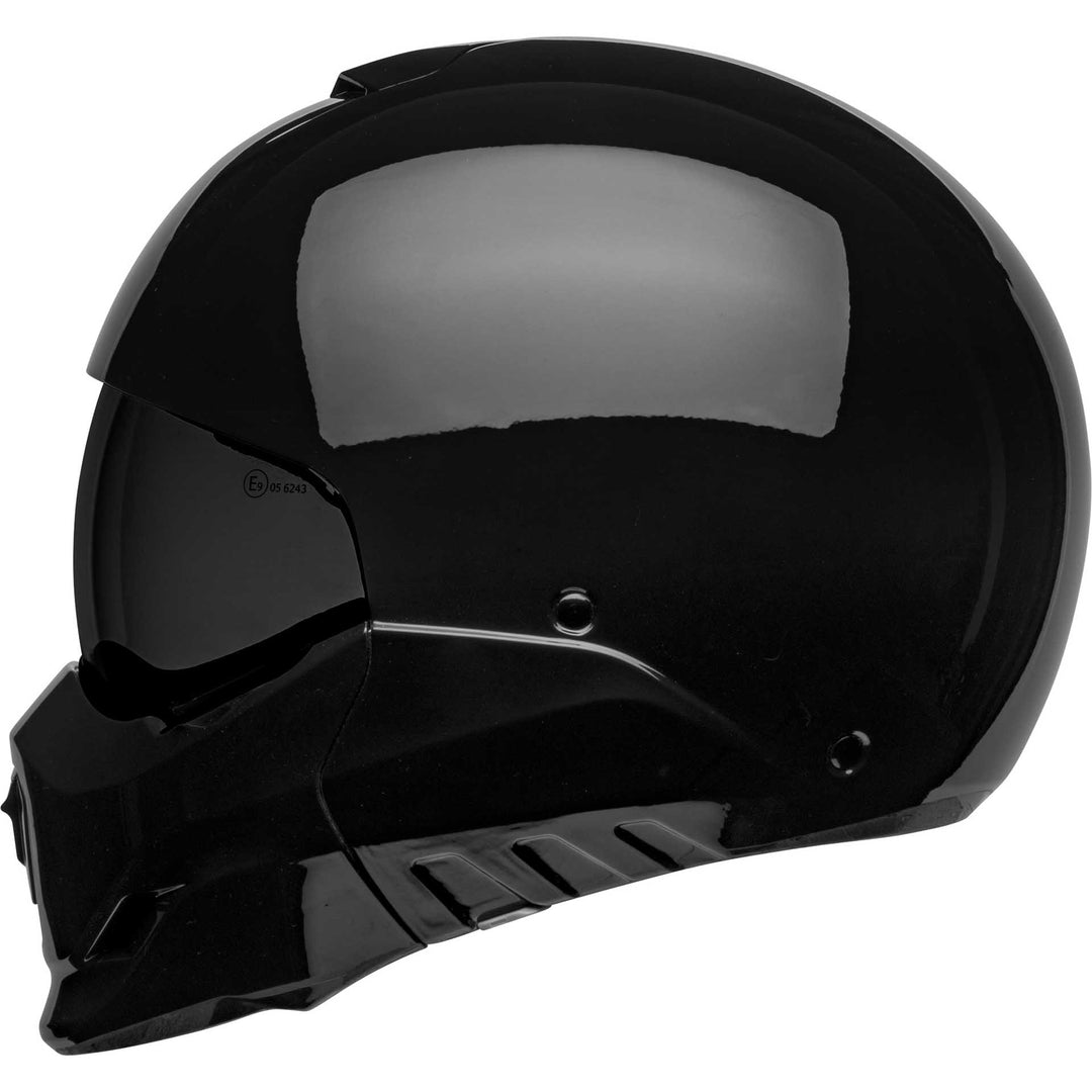 Bell Broozer Motorcycle Full Face Helmet Gloss Black - Left Side View
