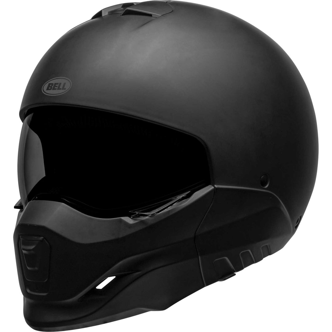 Bell Broozer Motorcycle Full Face Helmet Matte Black - Front Left Side View