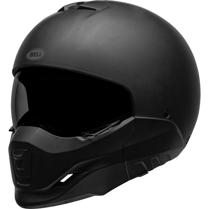 Bell Broozer Motorcycle Full Face Helmet Matte Black - Front Left Side View
