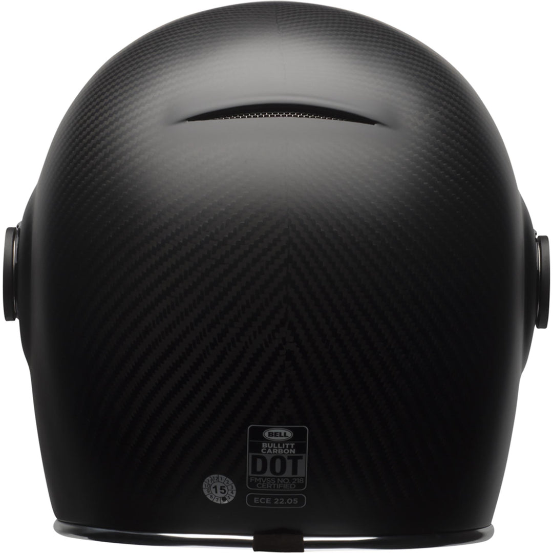 Bell Bullitt Carbon Motorcycle Full Face Helmet Matte Carbon - Rear View