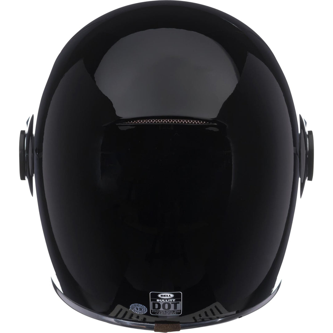 Bell Bullitt Motorcycle Full Face Helmet Gloss Black - Rear View