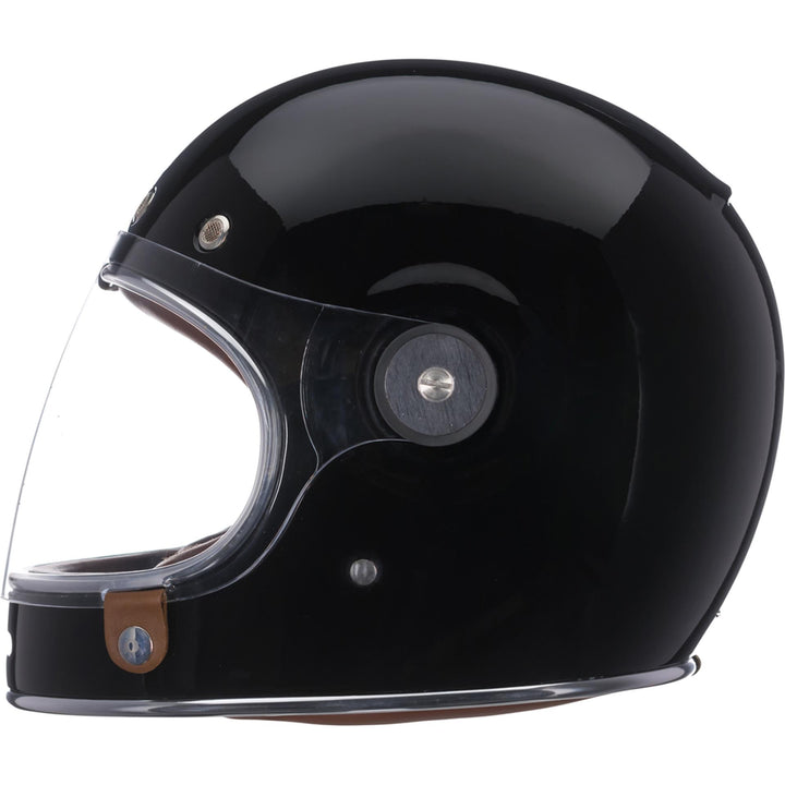 Bell Bullitt Motorcycle Full Face Helmet Gloss Black - Left Side View