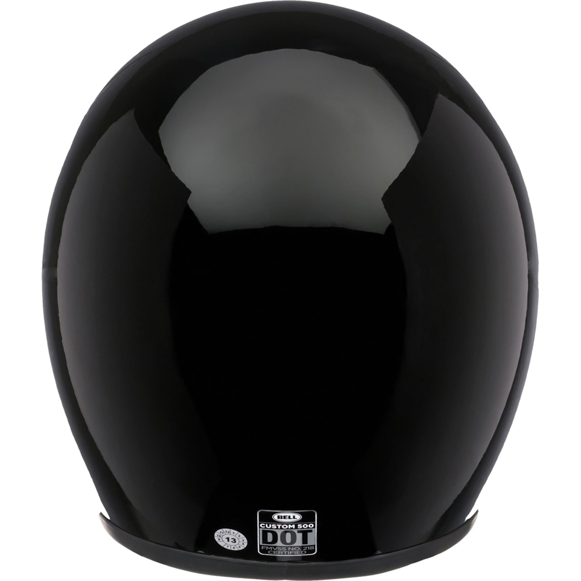 Bell Custom 500 Motorcycle Open Face and 3/4 Helmet Gloss Black