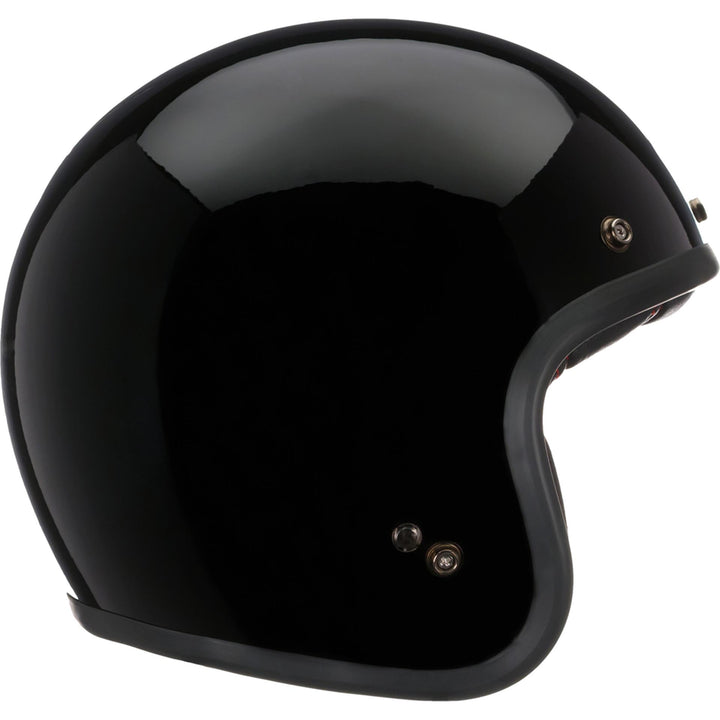 Bell Custom 500 Motorcycle Open Face and 3/4 Helmet Gloss Black - Right Side View