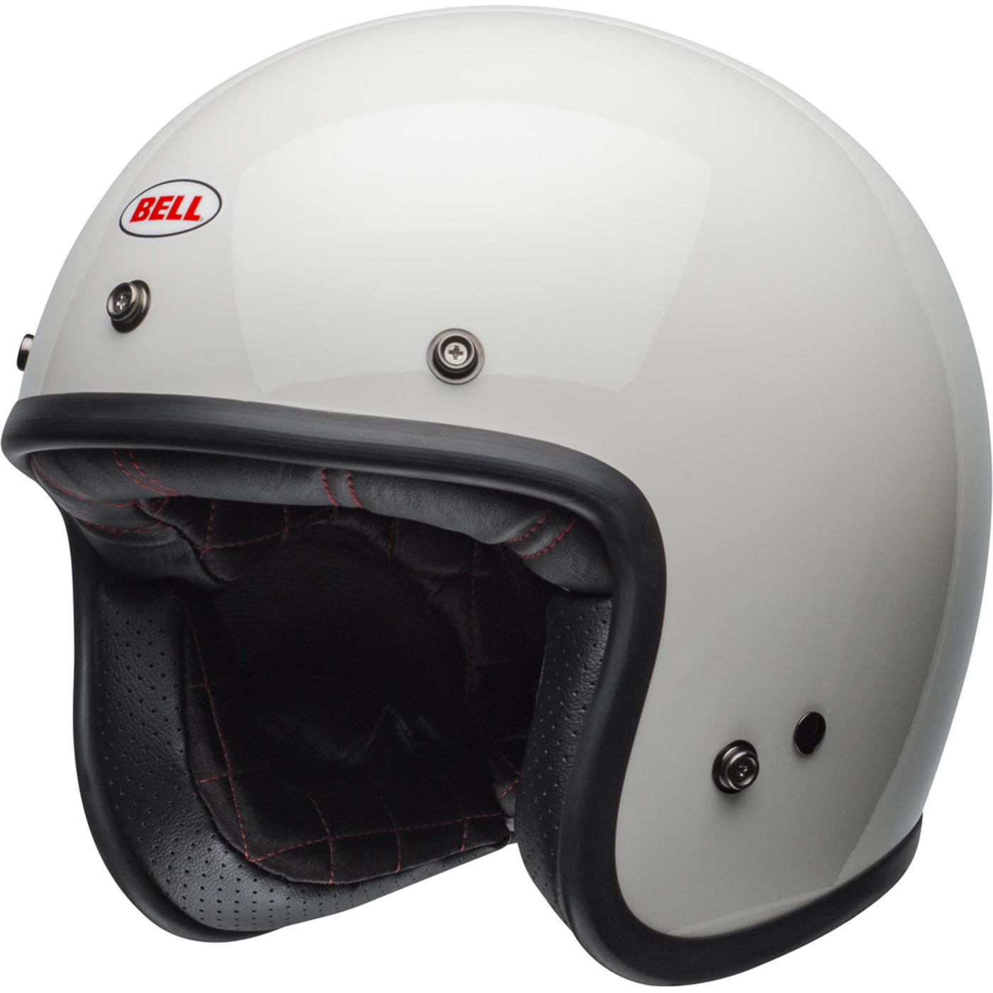 Bell Custom 500 Motorcycle Open Face and 3/4 Helmet Gloss Vintage White