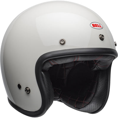 Bell Custom 500 Motorcycle Open Face and 3/4 Helmet Gloss Vintage White